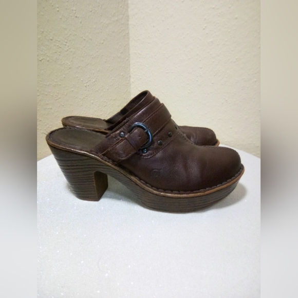 Born Brown Leather Wedges - Picture 4 of 7